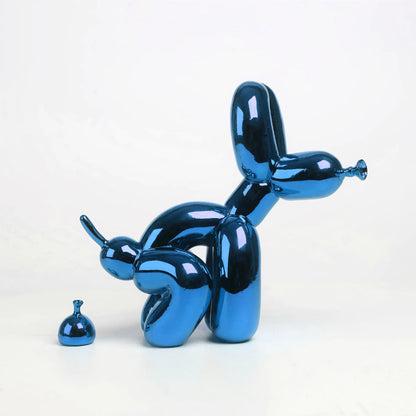 Cute Shiny Balloon Dog Sculpture Home Decor Art Piece