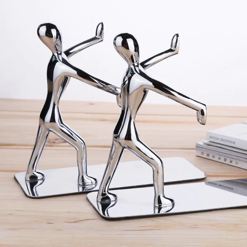Creative Metal Bookends for Desk Decor and Organization