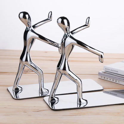 Creative Metal Bookends for Desk Decor and Organization