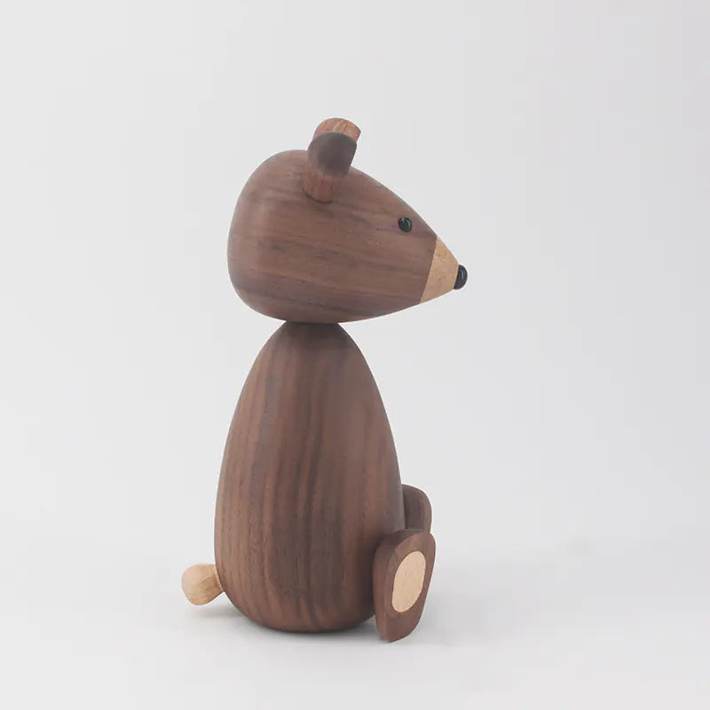 Danish Solid Wood Squirrel Figurine - Home Decor