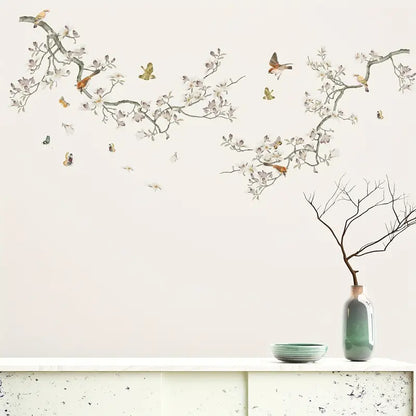 Colorful Removable Wall Stickers - Birds & Flowers Decor