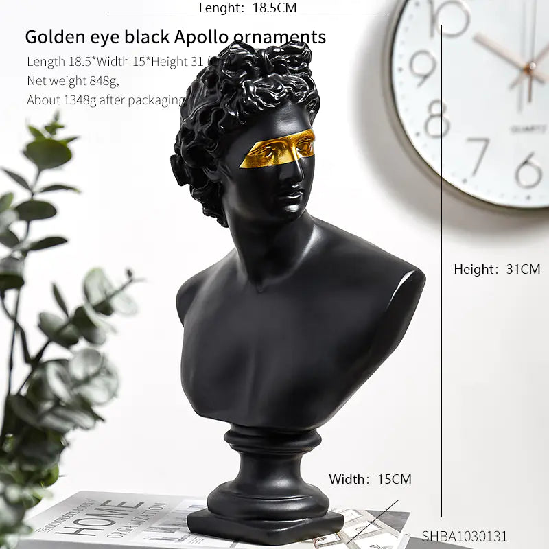 Nordic Luxury Apollo Gold Eye Resin Home Decor Piece