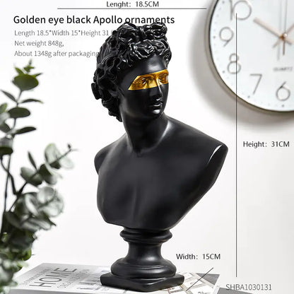 Nordic Luxury Apollo Gold Eye Resin Home Decor Piece