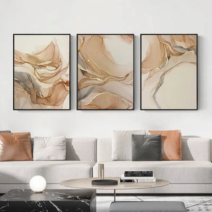 3pcs Abstract Marble Wall Art Posters for Home Decor
