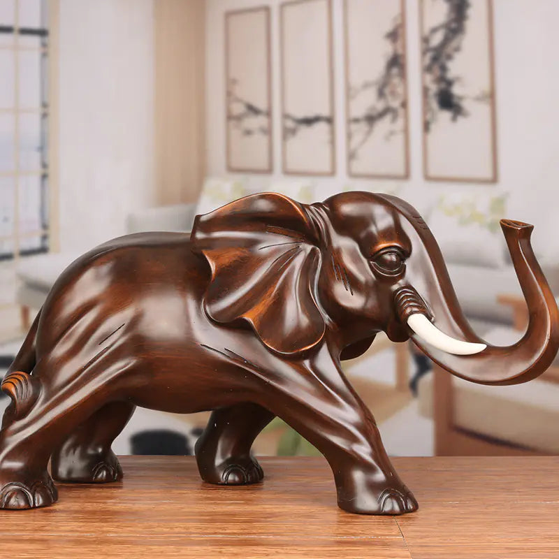 Resin Elephant Figurine for Home Decor (One Piece)