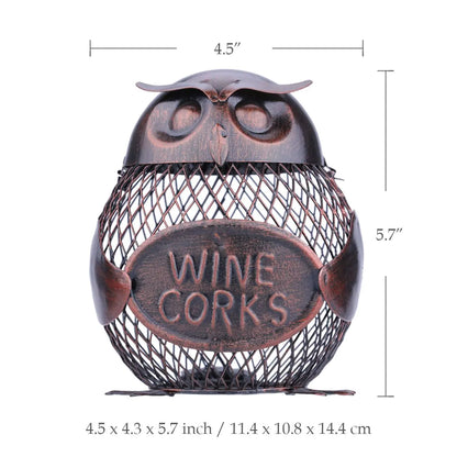 Iron Art Storage Decor - Owl Bottle Stopper Can
