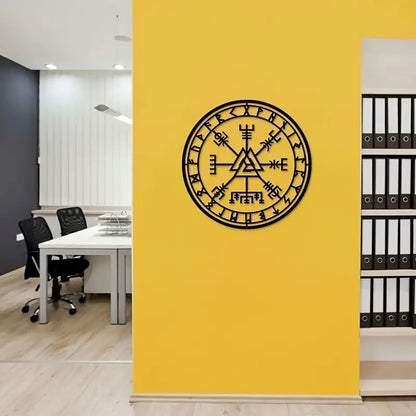 Viking Compass Wall Art Decor - Norse Mythology Symbol