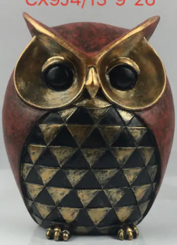 Owl Art Resin Decor