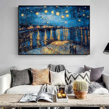 Abstract Starry Sky Canvas Wall Art for Home Decor