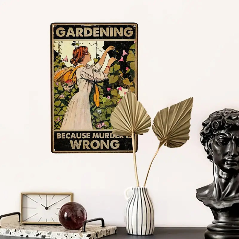 Funny Retro Aluminum Metal Sign for Home or Cafe Decor