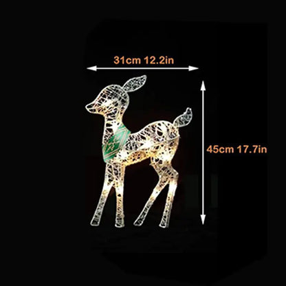 Deer Christmas Iron Art Decoration for Home (Set of 3)