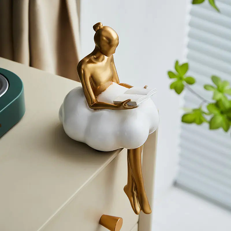 Original Design Cloud Girl Figurine for Home Decor