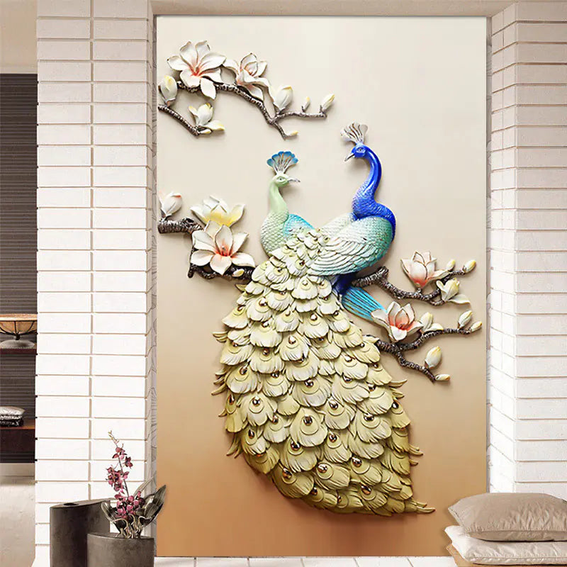 5D Diamond Painting of Peacock for Living Room Decor