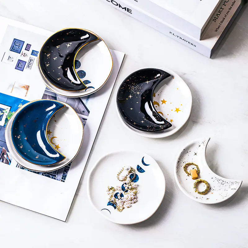 Nordic Ceramic Creative Moon Fruit Plate and Dish Decor