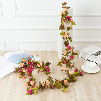 Artificial Rose Garland for Home and Garden Decor