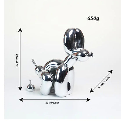 Cute Shiny Balloon Dog Sculpture Home Decor Art Piece
