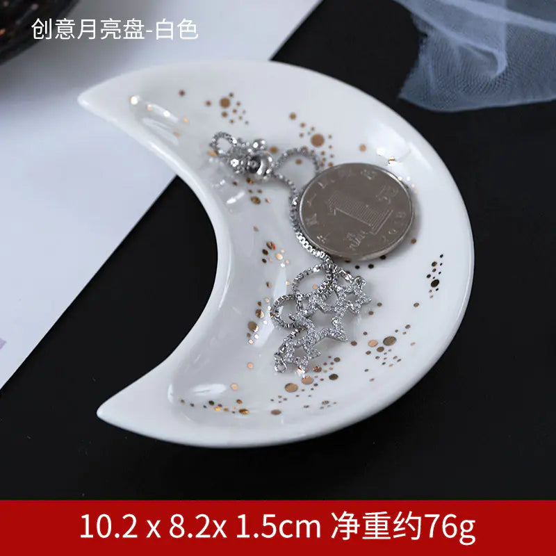 Nordic Ceramic Creative Moon Fruit Plate and Dish Decor