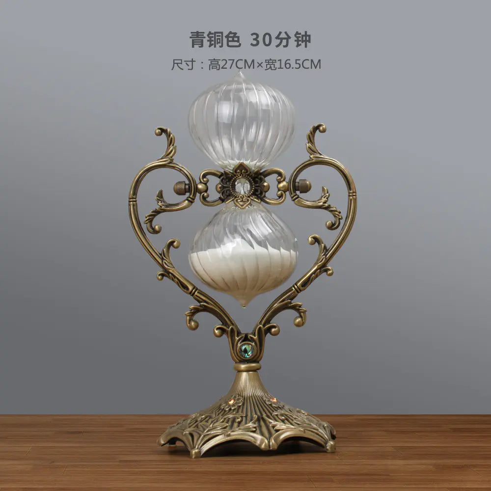 Metal Hourglass Timer - Creative Heart-Shaped Decor
