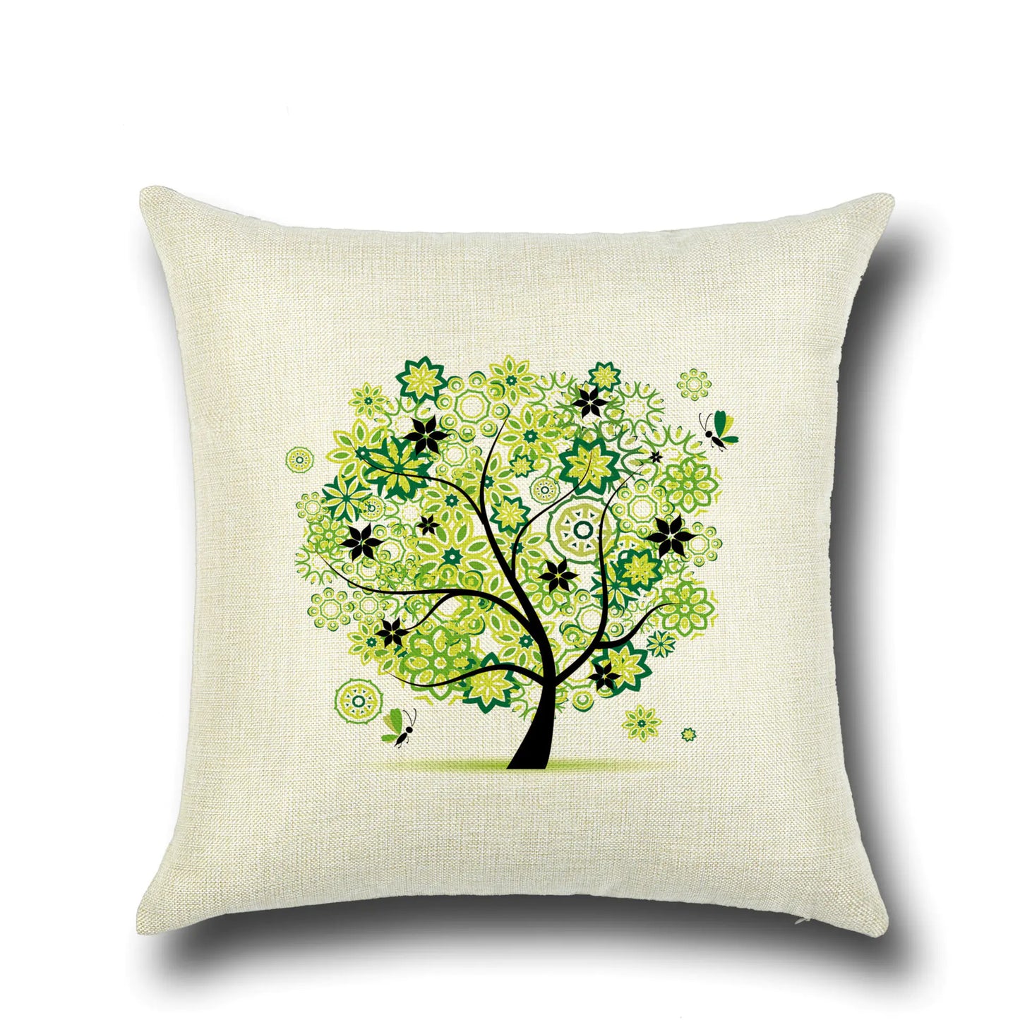 Stylish Cartoon Floral Tree Pillowcase for Home Decor