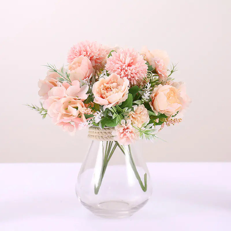 Custom Faux Peony Flower Bouquet for Home Decor