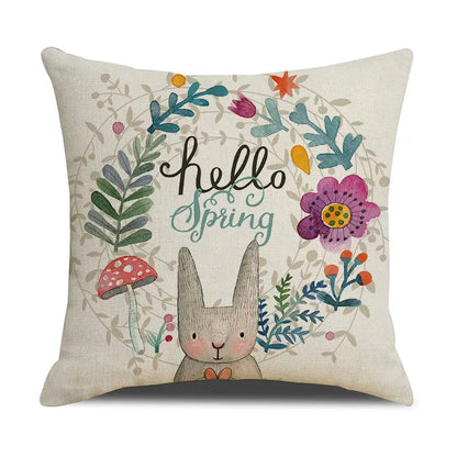 Rabbit Butterfly Design Pillowcase - Soft Flannel Decor