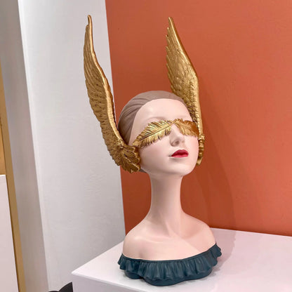 Creative Nordic Winged Goddess Resin Decor for Home