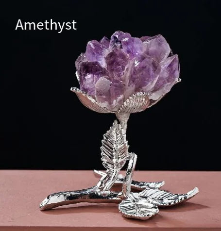 Natural White Crystal Cluster Flower Home Decor Piece