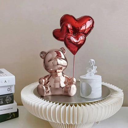 Luxury Electroplated Balloon Bear Decor for Home