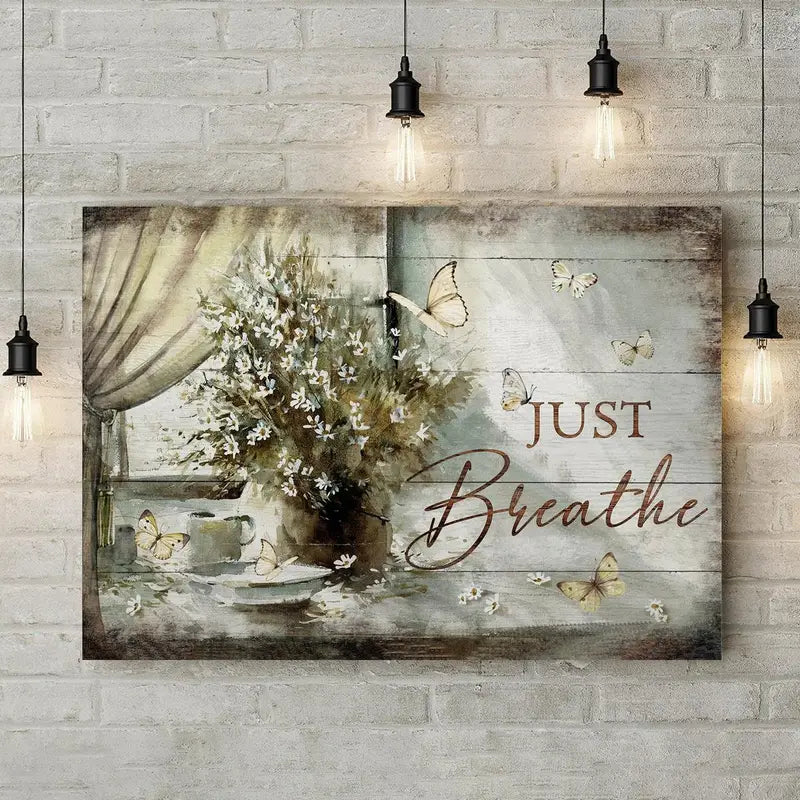 Canvas Poster of Floral Butterfly Art for Home Decor