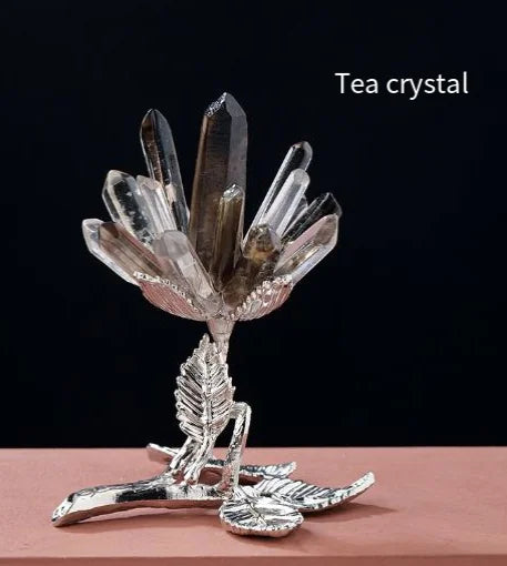 Natural White Crystal Cluster Flower Home Decor Piece