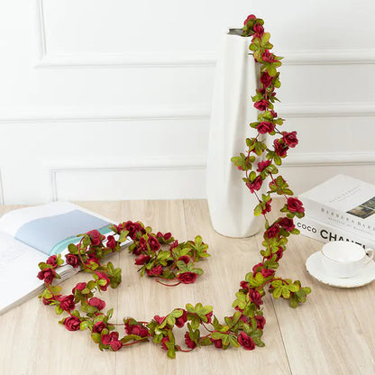 Artificial Rose Garland for Home and Garden Decor