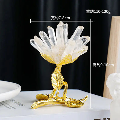Natural White Crystal Cluster Flower Home Decor Piece