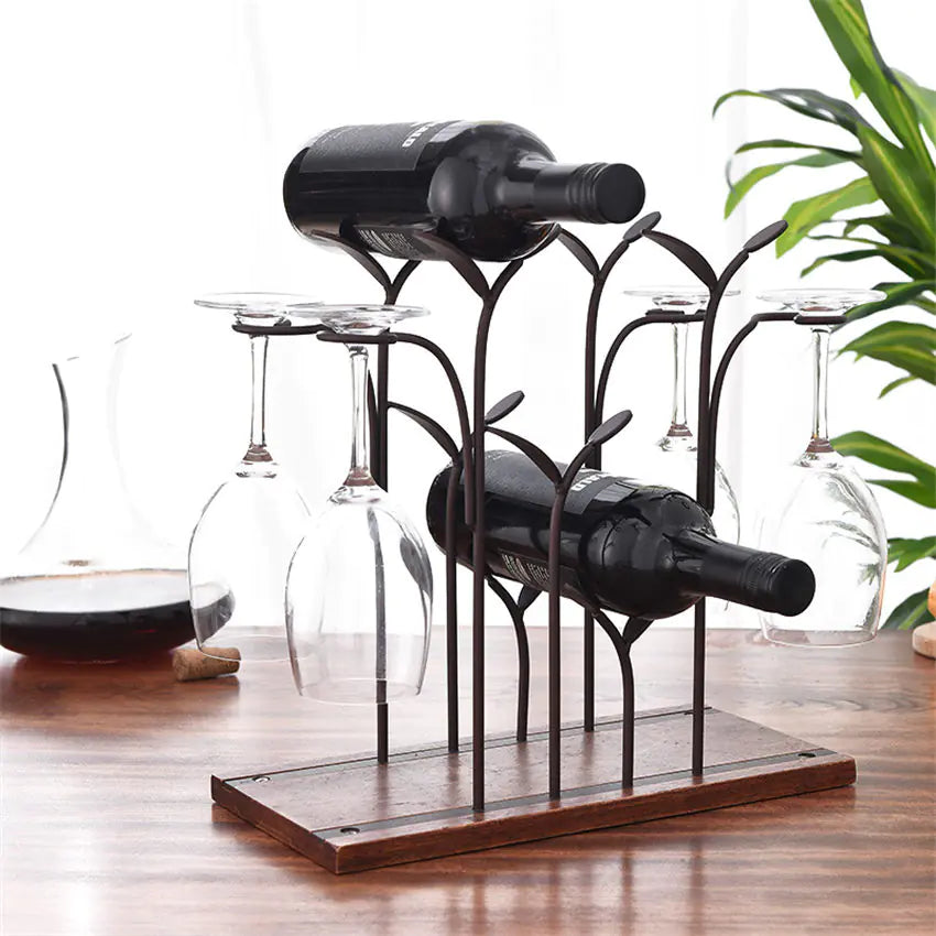 Creative European Iron Wine Rack for Home Decor