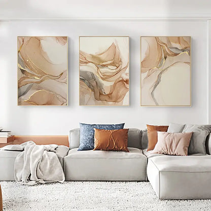 3pcs Abstract Marble Wall Art Posters for Home Decor