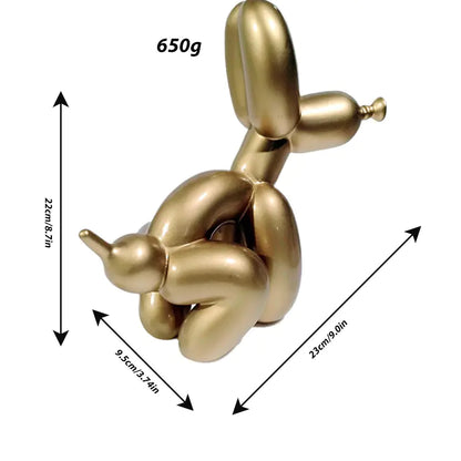 Cute Shiny Balloon Dog Sculpture Home Decor Art Piece