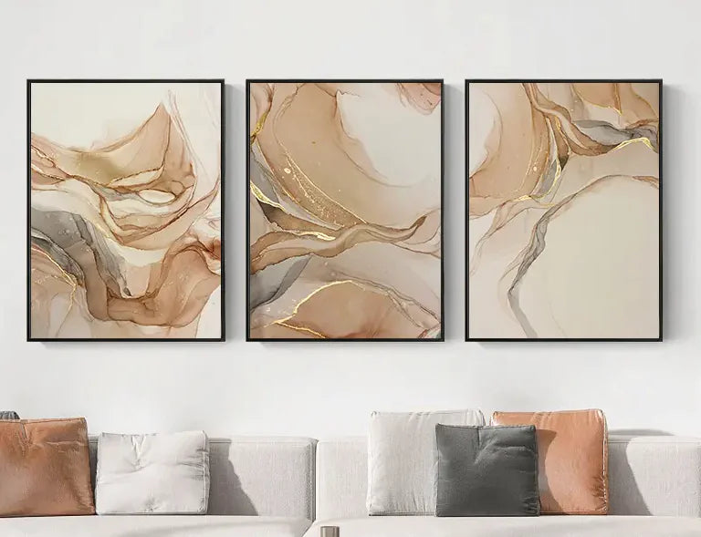 3pcs Abstract Marble Wall Art Posters for Home Decor