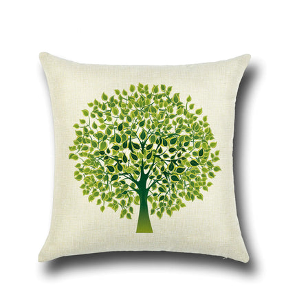 Stylish Cartoon Floral Tree Pillowcase for Home Decor