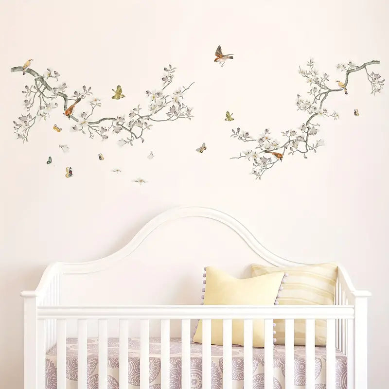 Colorful Removable Wall Stickers - Birds & Flowers Decor