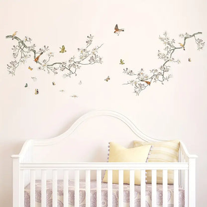 Colorful Removable Wall Stickers - Birds & Flowers Decor