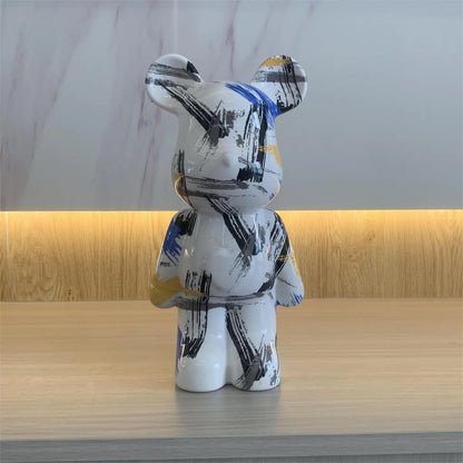 New Cute Heart Bear Figurine for Living Room Decor