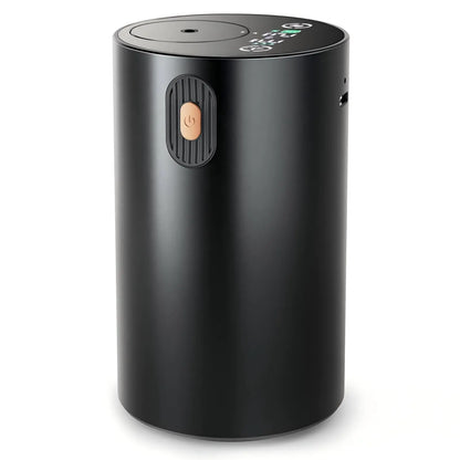 Waterless Essential Oil Diffuser Rechargable: Portable Aromatherapy Diffuser for Car and Home - 4 Concentration Adjustments and Timers - Gift for Christmas (Black)