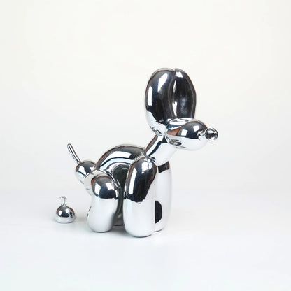 Cute Shiny Balloon Dog Sculpture Home Decor Art Piece