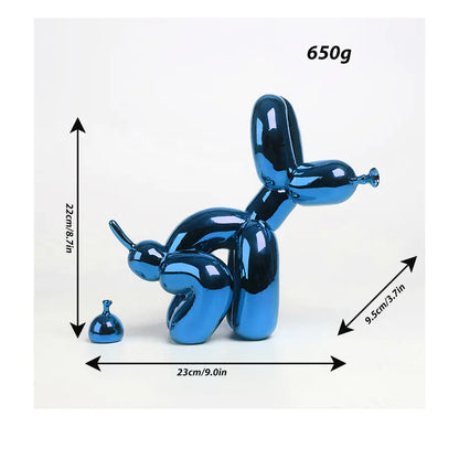 Cute Shiny Balloon Dog Sculpture Home Decor Art Piece