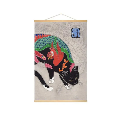 Cute Cat Canvas Wall Art for Home Decor (1pc)