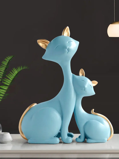 Modern Minimalist Lucky Cat Figurine for Home Decor