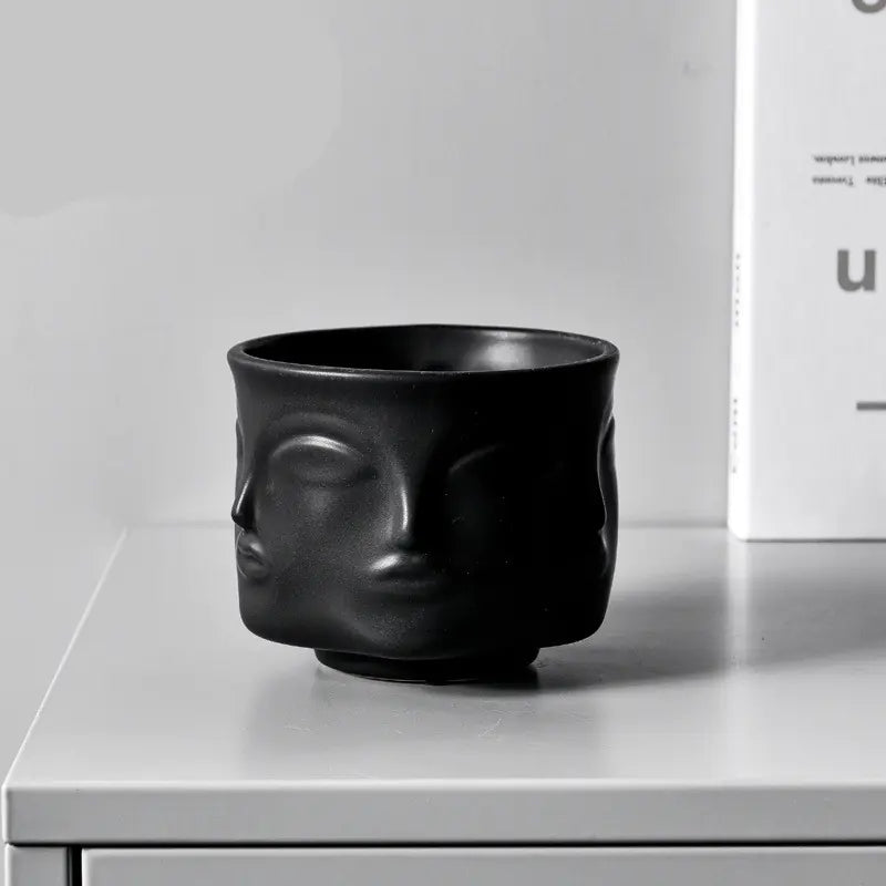Nordic Creative Face Planter - Modern Ceramic Home Decor