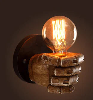 Vintage Resin Wall Light for Loft and Bar Decor