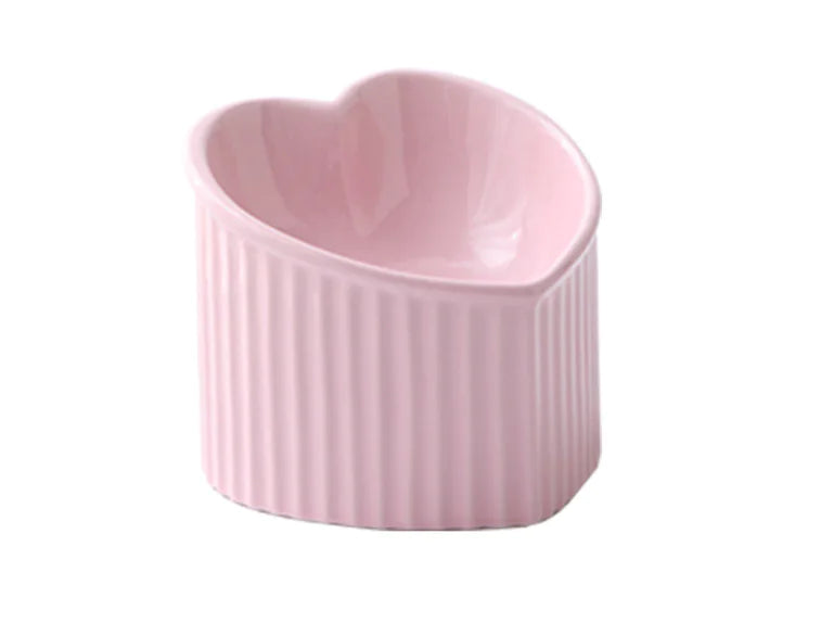 Ceramic Pet Bowl with Slanted Design for Cats