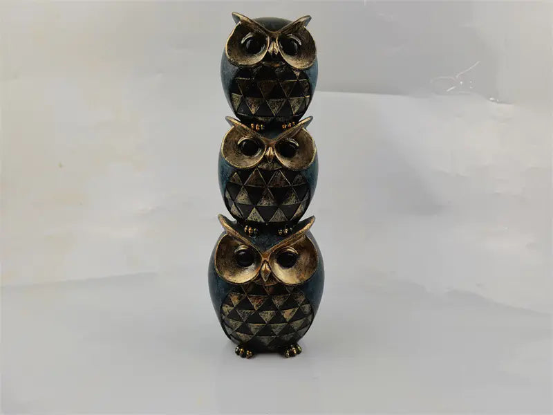 Owl Art Resin Decor