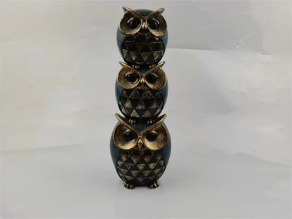 Owl Art Resin Decor
